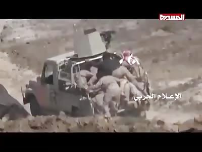 Saudi Arabian Scum Retreating Like Gay Dogs In Their Own Country From Yemeni Rebels