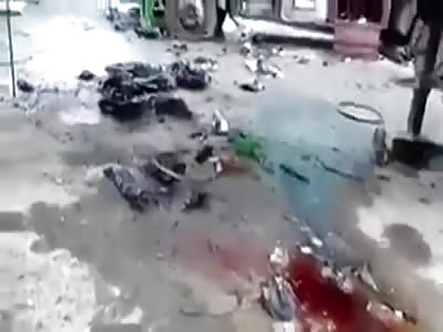 Aftermath video of the twin bombing in Damascus