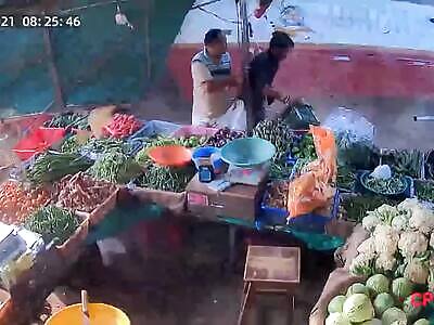 Man gets hit by an out of control bus,India Dec 21