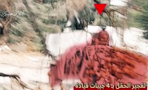 Ambush from al qassam fighters Killing many Israeli soldiers 