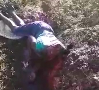 Old Haitian woman gored by machete and dumped in abandoned road 