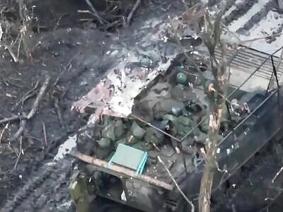 Russian BMP and its crew were fried