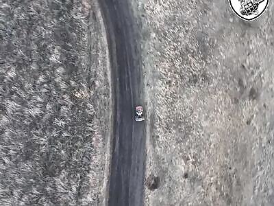 Accurate hit by a VOG on an ATV with a Russian