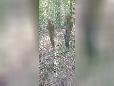 Ukrainian POW gets his ass kicked 