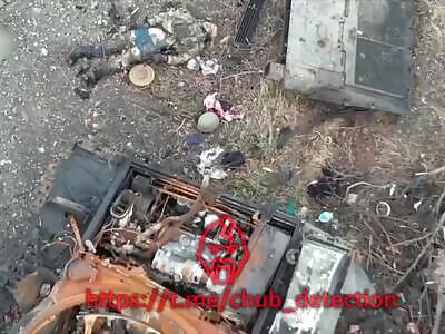 Destroyed Ukrainian tank 