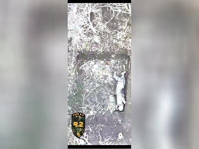 Invader woken up by the soft kiss of a granade