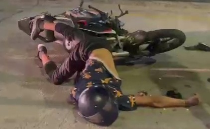 Motorcyclist crashed dead by speeding car 