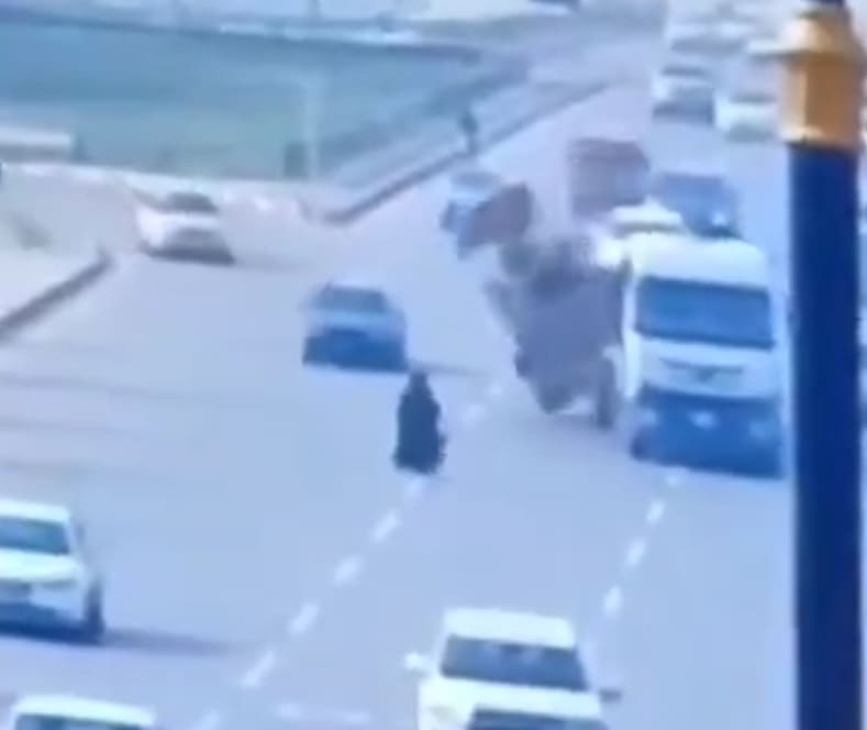 Woman Crossing The Road Meets Her Maker 