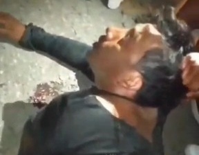 Thief caught red handed punished by angry crowds 