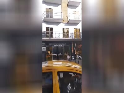 Man Checks Out Early From The Hotel