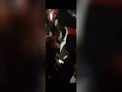 Taxi bump a pedestrian in Libreville GABON