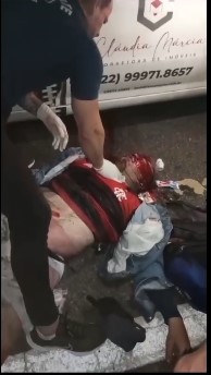 man was run over the first time his body was hit again