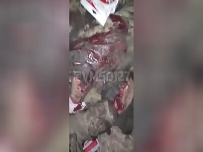 Dead Ukrainians after trench fight 