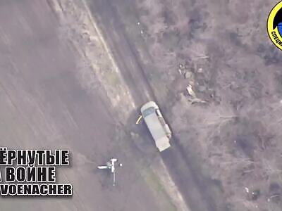 Lancet Takes Out Shark UAV Control Vehicle and Crew. 