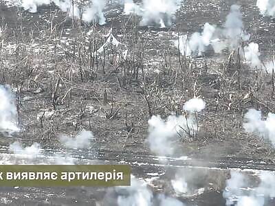 Orcs being targeted by cluster munition, Bradley fire and FPVs