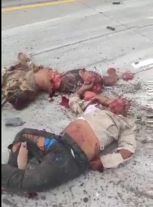 Horrible accident in Indonesia with several victims