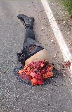 Oh my God, the woman's body was cut in half