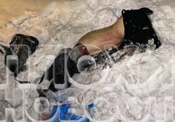 train hit a man to death, tearing off his limbs