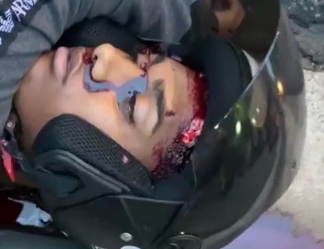 Female motorcyclist executed by bullet to the head from sicario 