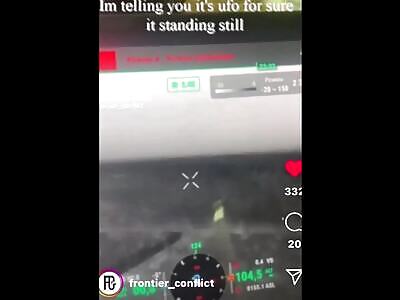 Drone in Ukraine films UFO