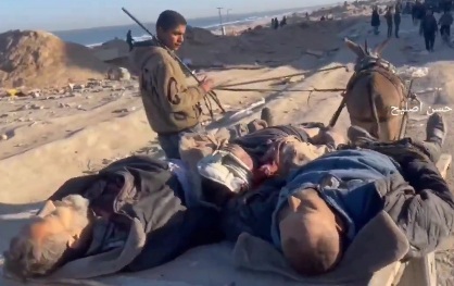 Israeli troops opened fire on Palestinians scrambling for food aid