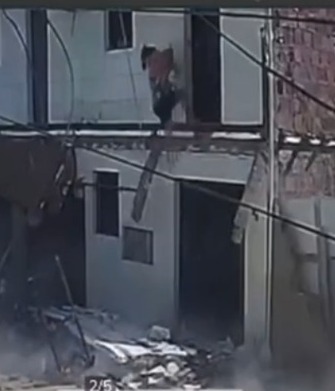 Chick Falls from the Top of a Marquee