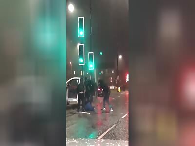 Gang beating with bats.