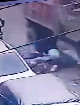 conniving cyclist crushed by a huge truck