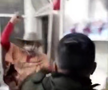 Machete Dude Comes out of Nowhere, Attacks Cops.