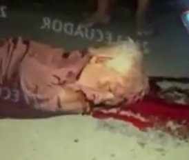 Old man was run over by speeding car killing him instantly 