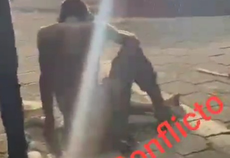 Thief captured and punished hard 