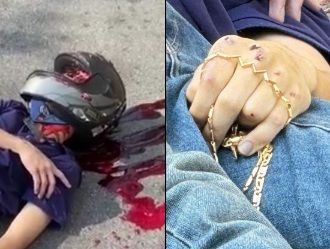 Thief shoot dead with the chain he was planning to steal in his hand