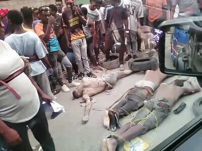 (Full)GANG MEMBERS KILLED AND DRAGGED BY CIVILIANS