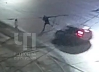 Pedestrian Crossing Street Hit by Car Thrown Like a Rag Doll 