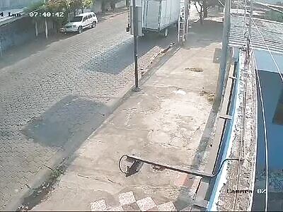 Last moments of the motorcyclist