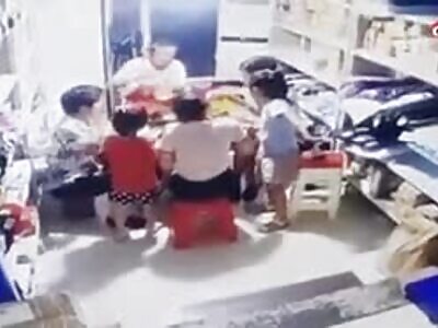  Pouring alcohol in a pot on fire during family meeting goes wrong 