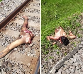 Poor Bastard Cut In Half At Train Crossing (Aftermath)