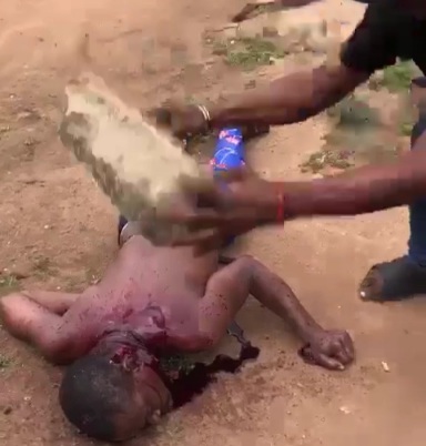 Another rival stoned to death by THE BLACK AXE GANG MEMBERS 