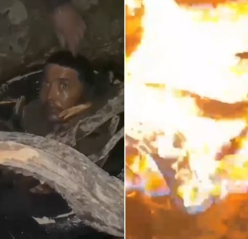 Rival Cartel Member Doused With Gasoline, Set On Fire African Style