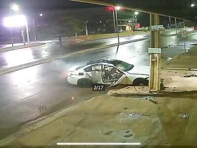 Young woman dies when car hits a pole - April 6, 2024 [+Aftermath]