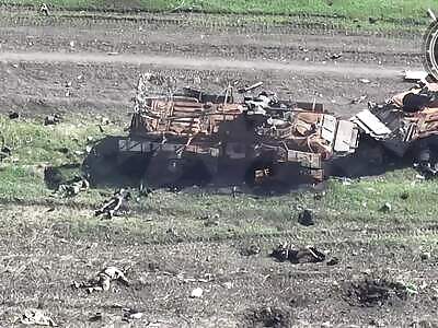 Destroyed group of Russian meat