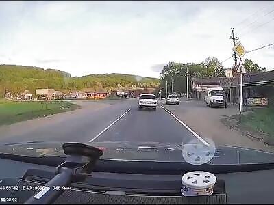 Young biker dead with a hole in his face after being hit by a VAZ