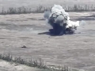 Mine tore a Russian BTR with its crew into pieces