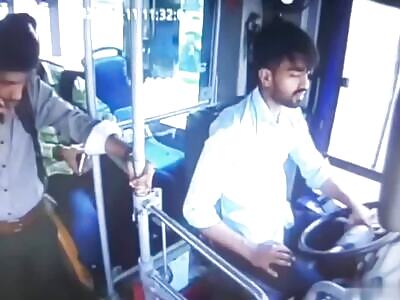 Indian Driver Falls Asleep [Action +Aftermath]
