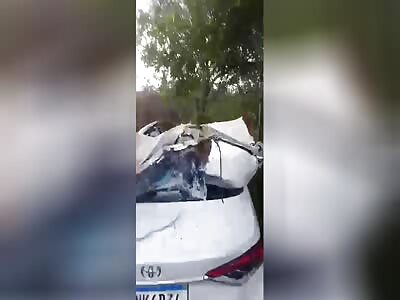 Man had his face flattened after a crash - April 17, 2024 