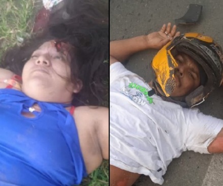 Couple on motorcycle crashed dead by speeding car 