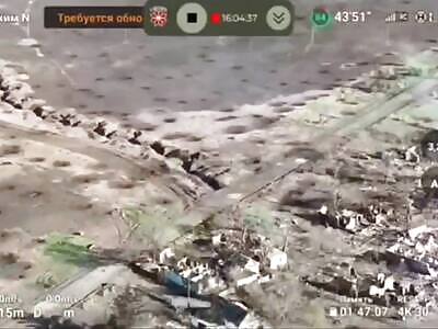 Direct hit from FPV on the Russian invader