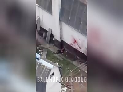 Russian is literally smeared on the wall.