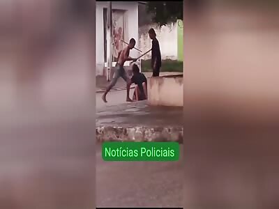 Knife stuck in arm during fight