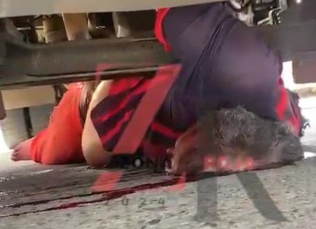 OLD MAN WAS CRUSHED BY A HEAVY TRUCK 